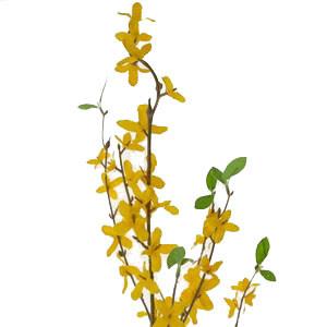 100 cm Yellow forsythia branch artificial silk flower LY15227