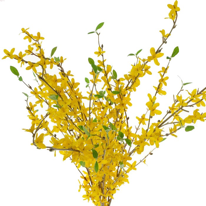 100 cm Yellow forsythia branch artificial silk flower LY15227