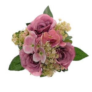 25cm rose hydrangea bouquet  *9 LY16602 