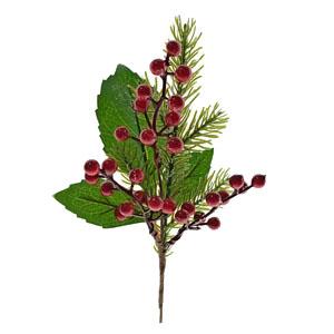 26cm red berry foliage bunch LY403002
