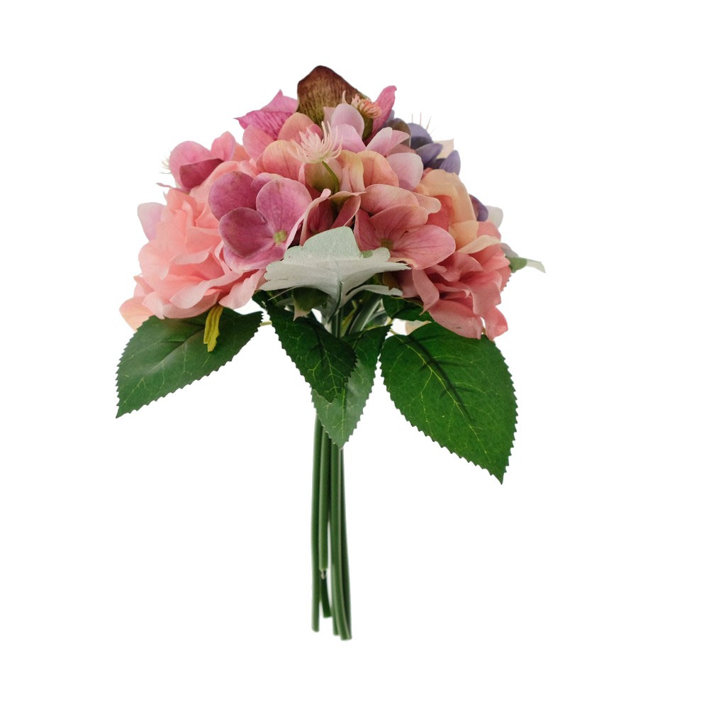 27 Rose hydrangea christmas rose mixed  bouquet  LY16519