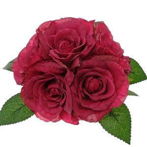 27cm rose bouquet  x6 LY16606