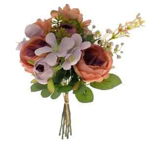 27cm rose hydrangea bouquet  x7 LY16603