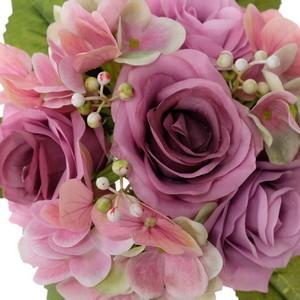 28cm rose hydrangea bush x 7 LY16616