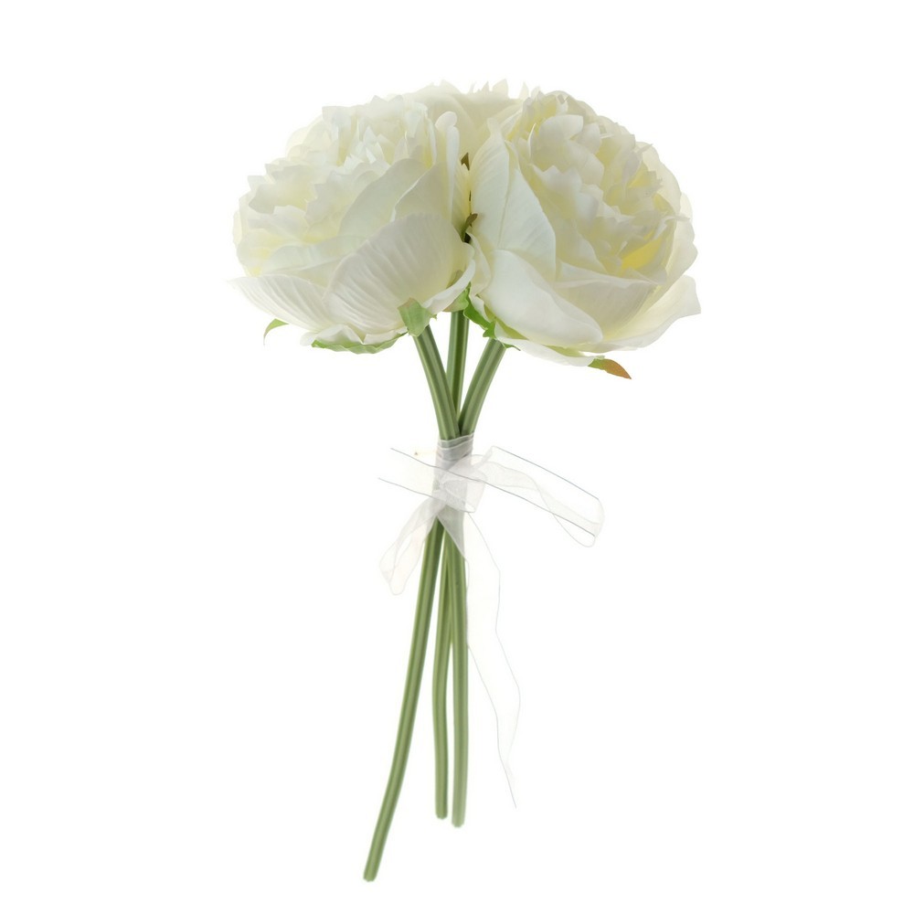 3 heads peony bouquet tied with ribbon LY16403