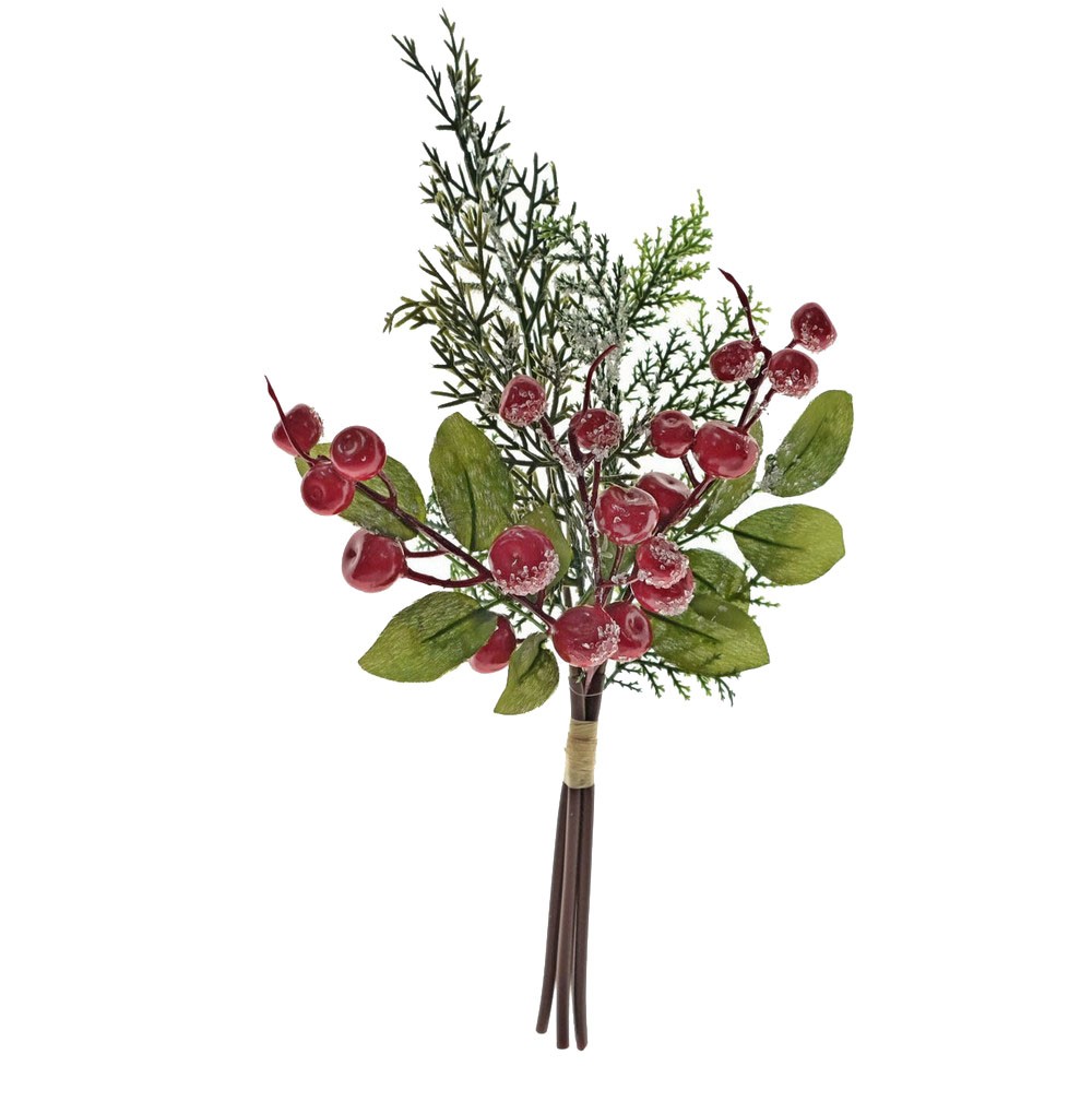 30cm red berry foliage bunch LY403003 - 