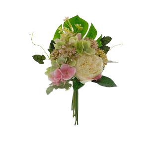31-37cm peony skimmia onion hydrangea berry Monstera Leaf mixed  bouquet  LY16579 