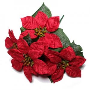 31cm Poinsettia bush x 5 LY8822066A