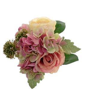 32cm rose hydrangea mixed with onion flower bouquet x8  LY16583