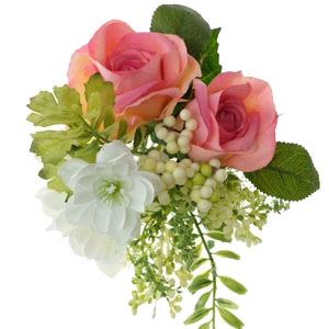 33cm Mixed bunch of rose -berry- folliage-hydrangea LY301077