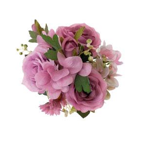 34cm rose hydrangea bush x7 LY16594