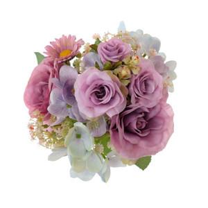 34cm rose hydrangea daisy bush x6 LY16597 