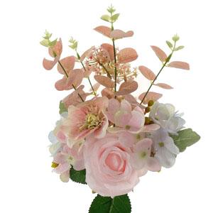 36cm(flower27cm) rose hyd Xmas rose eucalytus arranged bundles LY16588 