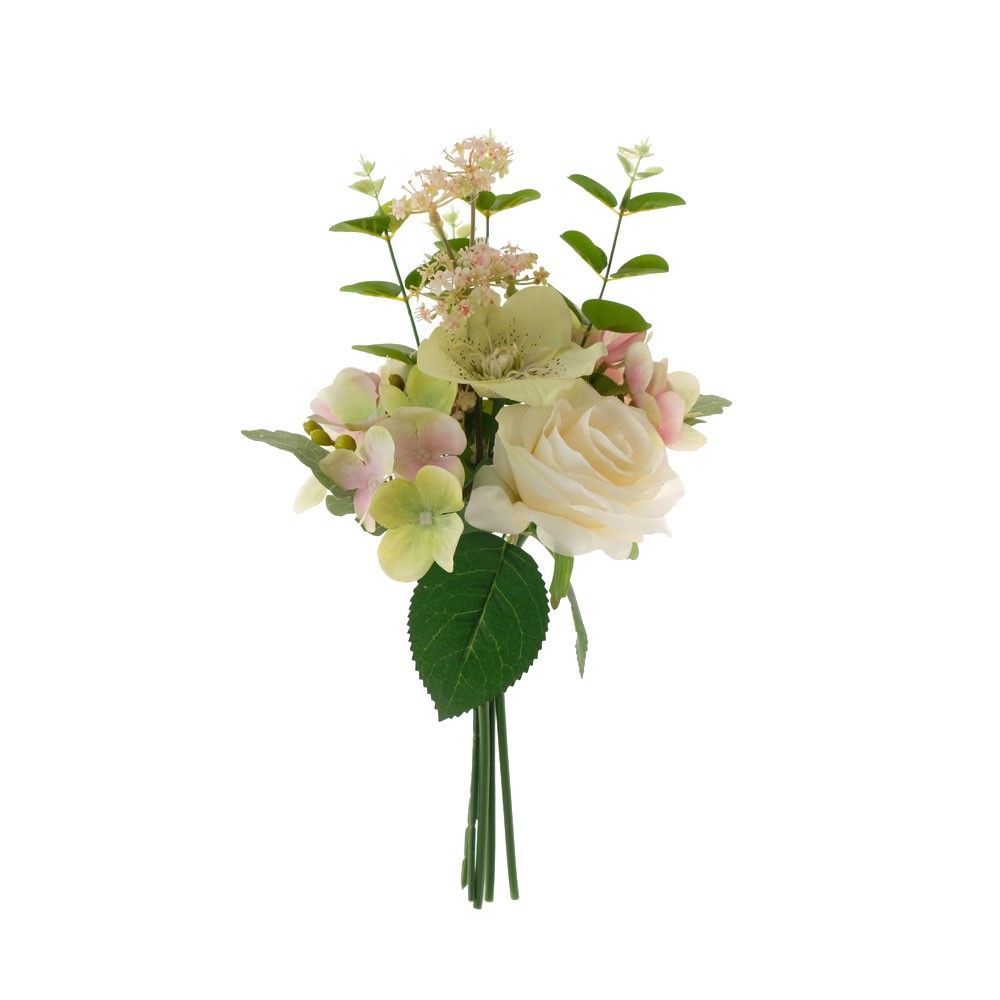 36cm(flower27cm) rose hyd Xmas rose eucalytus arranged bundles LY16588 