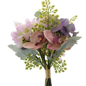 38cm  orchid hydrangea blossom fern eucalyptus mixed bundle LY16584 