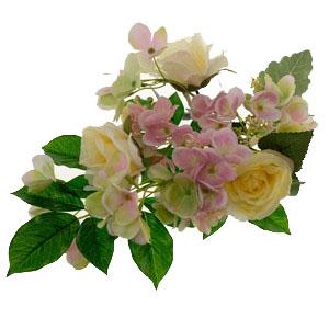 39-43cm floral arrangement with rose and hydrangeas LY16576