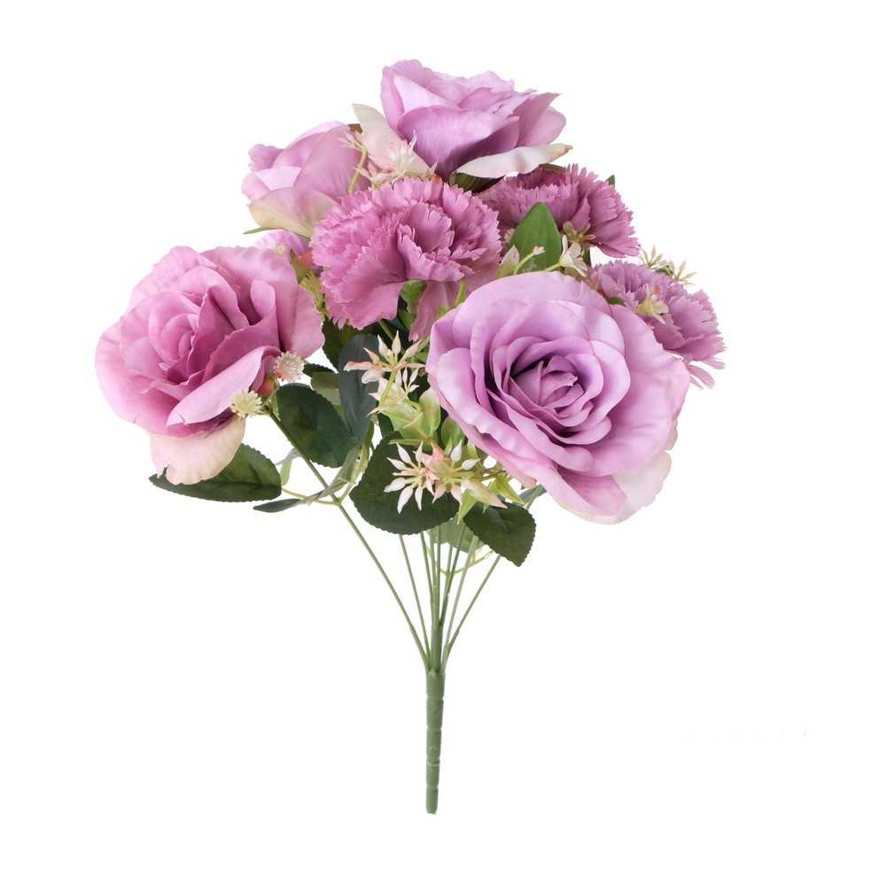 42cm rose carnation mixed bushx9 LY16626