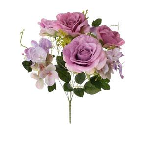 42cm rose hydrangea bush x7 LY16624