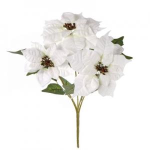 43cm Poinsettia bush x 5