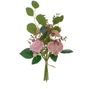 45cm rose phalaenopsis eucalyptus berry bush LY16692