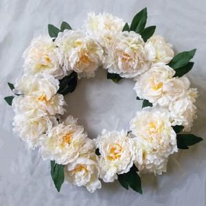 50cm open peony flower wreath LY602028