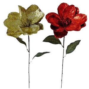 62cm glitter single mognolia stem   LY201040 