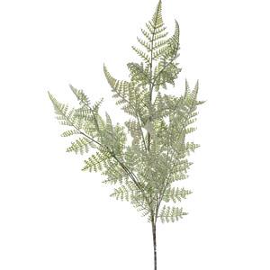 80cm flocked snowy fern spray 12 leaves LY203075 