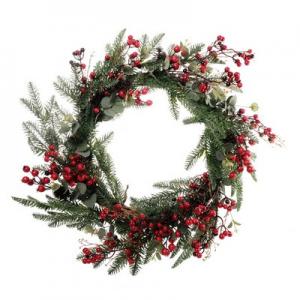 Large Xmas decor wreath cedar berry