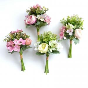 bouquet mixed rose hydrangea eucalyptus
