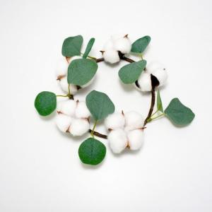 cotton ring with eucalyptus leaf LY 601048A